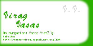 virag vasas business card